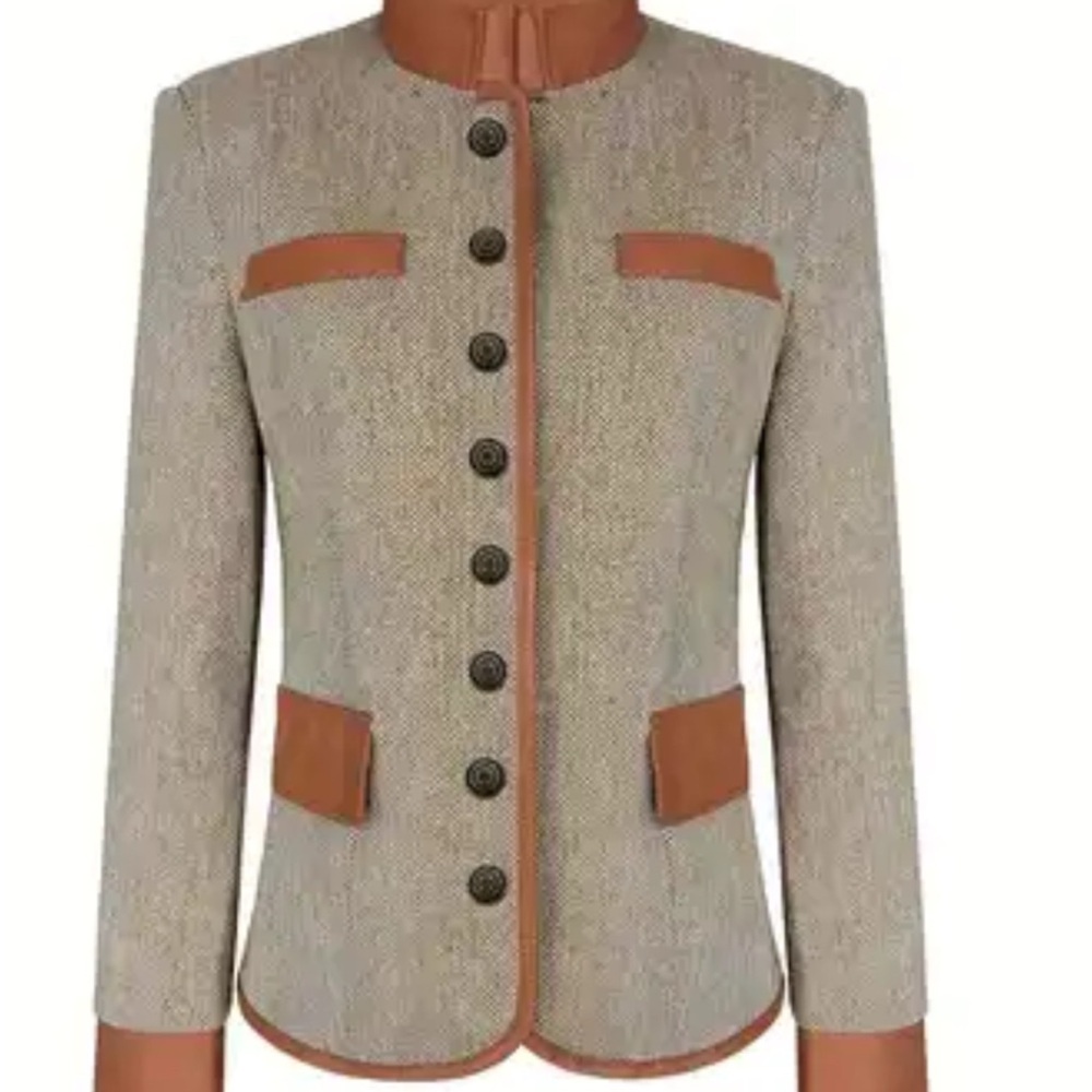 Women's Tan and Brown Jacket